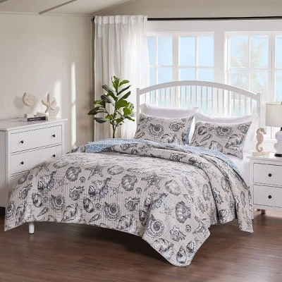 Cruz Quilt & Sham Set - Greenland Home Fashions Off-white 3 Cruz Quilt & Sham Set - Greenland Home Fashions Off-white