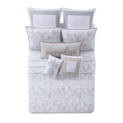 Tropical Plantation Toile Quilt Set Gray/White - Oceanfront Resort 11 Tropical Plantation Toile Quilt Set Gray/White - Oceanfront Resort -QUILTS Sales unnamed file 1800