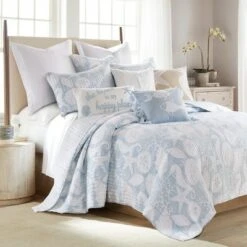 Stillwater Blue Quilt and Pillow Sham Set - Levtex Home -QUILTS Sales unnamed file 1845