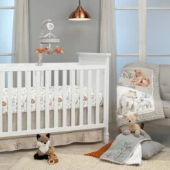 Lambs & Ivy Painted Forest 4-Piece Crib Bedding Set - Gray, Beige, White -QUILTS Sales unnamed file 188