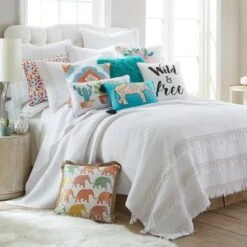 Casita White Quilt and Pillow Sham Set - Levtex Home -QUILTS Sales unnamed file 1892