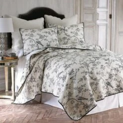 Black Toile Quilt and Pillow Sham Set - Levtex Home