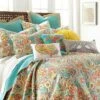 Palisades Paisley Quilt Set - Twin Quilt and One Standard Pillow Sham Teal - Levtex Home -QUILTS Sales unnamed file 1977