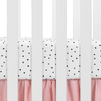 Lambs & Ivy Signature Heart to Heart 4-Piece Crib Bedding Set - Pink, Gray 6 Lambs & Ivy Signature Heart to Heart 4-Piece Crib Bedding Set - Pink, Gray - Image 4