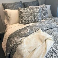 Abbey Reversible Quilt Set Gray - Stone Cottage -QUILTS Sales unnamed file 1996