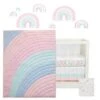 Lambs & Ivy Watercolor Pastel Pink/Mint Rainbow 5-Piece Baby Crib Bedding Set 1 Lambs & Ivy Watercolor Pastel Pink/Mint Rainbow 5-Piece Baby Crib Bedding Set -QUILTS Sales unnamed file 202