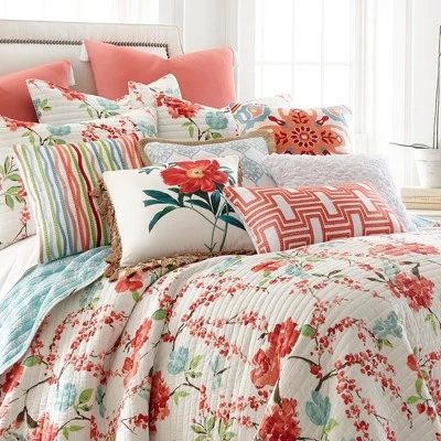 Simone Floral Quilt Set - Multicolor - Levtex Home 4 Simone Floral Quilt Set - Multicolor - Levtex Home - Image 2