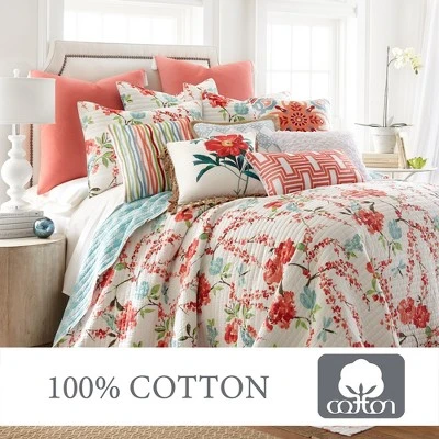 Simone Floral Quilt Set - Multicolor - Levtex Home 5 Simone Floral Quilt Set - Multicolor - Levtex Home - Image 3