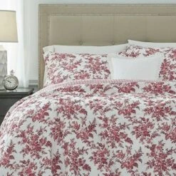 Annalise Quilt & Sham Set - Laura Ashley Coral Red