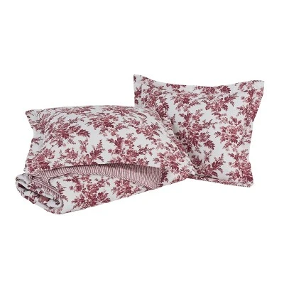 Annalise Quilt & Sham Set - Laura Ashley Coral Red 7 Annalise Quilt & Sham Set - Laura Ashley Coral Red - Image 5