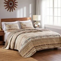 Phoenix Quilt & Sham Set - Greenland Home Fashions Tan 7 Phoenix Quilt & Sham Set - Greenland Home Fashions Tan -QUILTS Sales unnamed file 2097