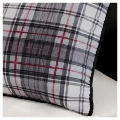 Mi Zone Shawn Plaid Quilted Coverlet Set - Black 12 Mi Zone Shawn Plaid Quilted Coverlet Set - Black -QUILTS Sales unnamed file 2154