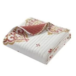 Alpine Quilt Set Coral/Gold/White - Chic Home Design 12 Alpine Quilt Set Coral/Gold/White - Chic Home Design -QUILTS Sales unnamed file 2170