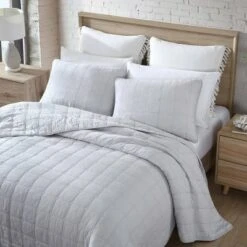 Hexagon Quilt & Sham Set - Tommy Bahama White