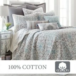 Architectural Tile Quilt and Pillow Sham Set - Levtex Home -QUILTS Sales unnamed file 2255