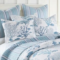 Lacey Sea Quilt and Pillow Sham Set - Levtex Home -QUILTS Sales unnamed file 2307