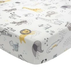 Lambs & Ivy Animal Jungle Cotton Jersey 4-Piece Crib Bedding Set - Multicolor -QUILTS Sales unnamed file 231