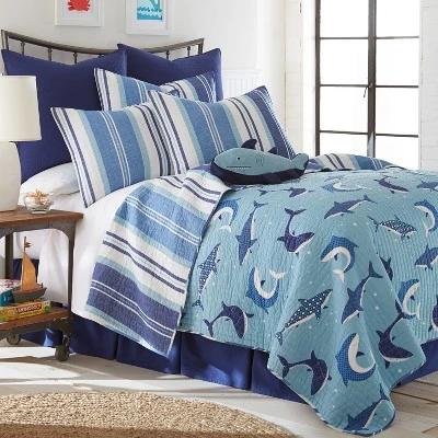 Sammy Shark Quilt Set - Levtex Home 3 Sammy Shark Quilt Set - Levtex Home