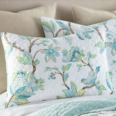 Cressida Floral Quilt and Pillow Sham Set - Levtex Home 4 Cressida Floral Quilt and Pillow Sham Set - Levtex Home - Image 2