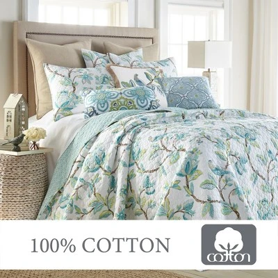 Cressida Floral Quilt and Pillow Sham Set - Levtex Home 5 Cressida Floral Quilt and Pillow Sham Set - Levtex Home - Image 3