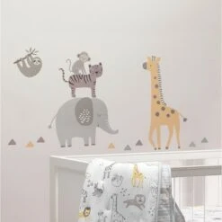 Lambs & Ivy Animal Jungle Cotton Jersey 4-Piece Crib Bedding Set - Multicolor -QUILTS Sales unnamed file 236
