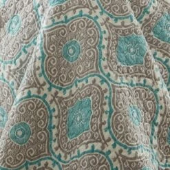 Gramercy Teal Quilt and Pillow Sham Set - Levtex Home -QUILTS Sales unnamed file 2364