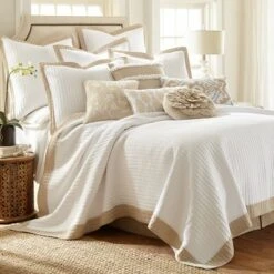 Adobe Border Quilt Set - Tan & Cream - Levtex Home -QUILTS Sales unnamed file 2402