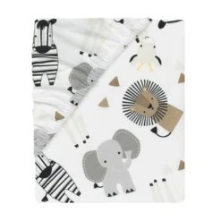 Lambs & Ivy Jungle Safari Elephant 3-Piece Mini Crib Bedding Set - Gray/White -QUILTS Sales unnamed file 242