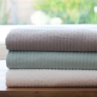 Cross Stitch Blue Haze Solid Quilt Set - Levtex Home 5 Cross Stitch Blue Haze Solid Quilt Set - Levtex Home - Image 3