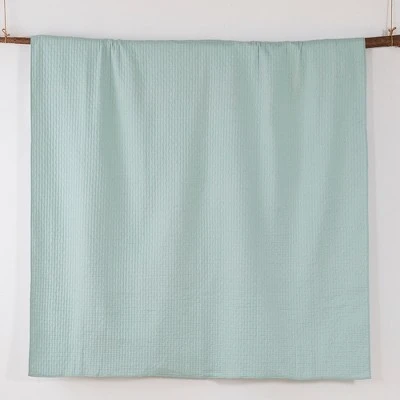 Cross Stitch Blue Haze Solid Quilt Set - Levtex Home 7 Cross Stitch Blue Haze Solid Quilt Set - Levtex Home - Image 5