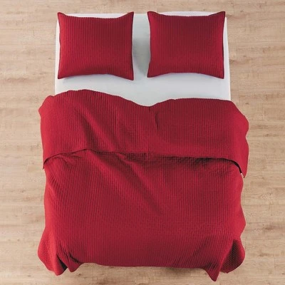 Cross Stitch Red Solid Quilt Set - Levtex Home 5 Cross Stitch Red Solid Quilt Set - Levtex Home - Image 3
