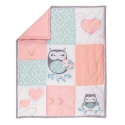 Lambs & Ivy Sweet Owl Dreams Pink Heart Nursery 5-Piece Baby Crib Bedding Set 18 Lambs & Ivy Sweet Owl Dreams Pink Heart Nursery 5-Piece Baby Crib Bedding Set -QUILTS Sales unnamed file 251