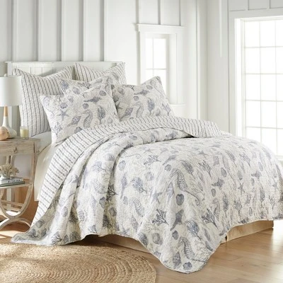 Tahiti Grey Quilt and Pillow Sham Set - Levtex Home 3 Tahiti Grey Quilt and Pillow Sham Set - Levtex Home