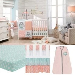 Lambs & Ivy Sweet Owl Dreams Pink Heart Nursery 5-Piece Baby Crib Bedding Set 19 Lambs & Ivy Sweet Owl Dreams Pink Heart Nursery 5-Piece Baby Crib Bedding Set -QUILTS Sales unnamed file 252