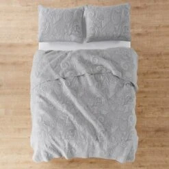 Perla Grey Quilt and Pillow Sham Set - Levtex Home -QUILTS Sales unnamed file 2610