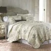 Histoire Toile Quilt Set - Twin Quilt and One Standard Sham Grey - Levtex Home -QUILTS Sales unnamed file 2666