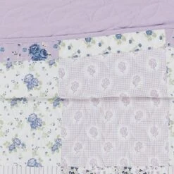 Elissa Patchwork Quilt Set Purple/White - Cannon -QUILTS Sales unnamed file 2678
