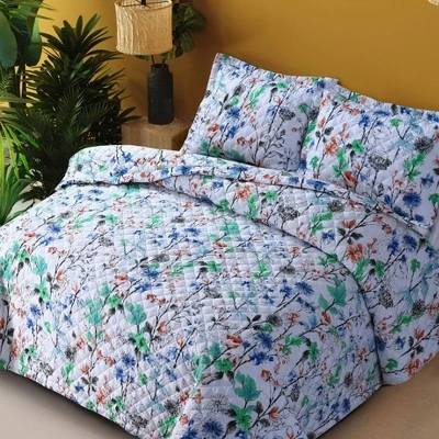 Chloe Printed Oversized Quilt Set - Azores Home Multicolored 4 Chloe Printed Oversized Quilt Set - Azores Home Multicolored - Image 2
