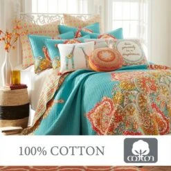 Mariska Damask Quilt and Pillow Sham Set - Levtex Home -QUILTS Sales unnamed file 2735