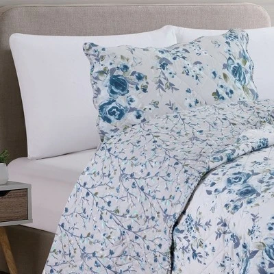 Great Bay Home Cherisse Floral 3 Piece Quilt Set Twin 4 Great Bay Home Cherisse Floral 3 Piece Quilt Set Twin - Image 2