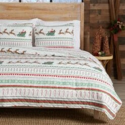 Great Bay Home Reversible Christmas Stripes 3-Piece Quilt Set With Shams Festive Collection 15 Great Bay Home Reversible Christmas Stripes 3-Piece Quilt Set With Shams Festive Collection -QUILTS Sales unnamed file 2788