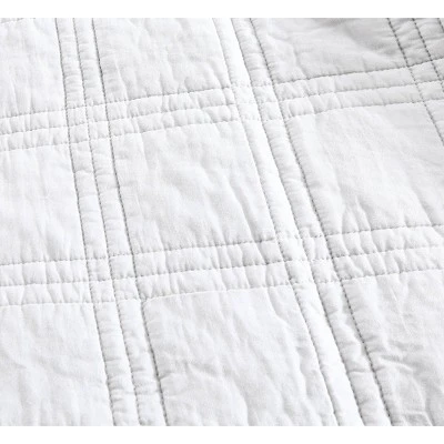 Eddie Bauer - Twin Lake Crescent Quilt & Sham Set Solid Gray 7 Eddie Bauer - Twin Lake Crescent Quilt & Sham Set Solid Gray - Image 5
