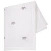 Lambs & Ivy Signature Elephant Creamy White Linen Embroidered Baby Crib Quilt