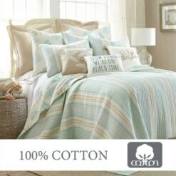 Stone Harbor Quilt Set - One Twin Quilt and One Standard Sham - Levtex Home -QUILTS Sales unnamed file 2947