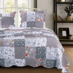 Giulia Quilt & Sham Set Gray/White - Greenland Home Fashions 11 Giulia Quilt & Sham Set Gray/White - Greenland Home Fashions -QUILTS Sales unnamed file 2953