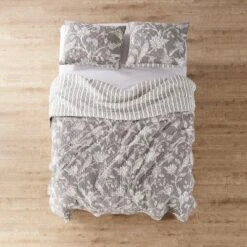 Tanzie Grey Quilt Set - Grey & White - Levtex Home -QUILTS Sales unnamed file 3014