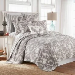 Tanzie Grey Quilt Set - Grey & White - Levtex Home -QUILTS Sales unnamed file 3018