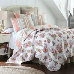 Brighton Coral Quilt Set - Levtex Home