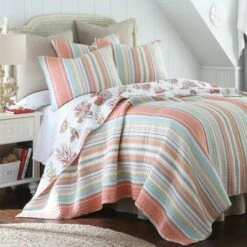 Brighton Coral Quilt Set - Levtex Home -QUILTS Sales unnamed file 3023