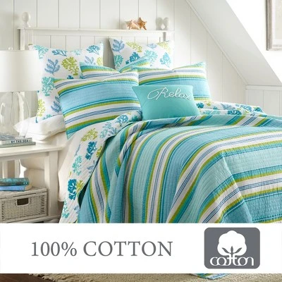 Cozumel Quilt Set - Coastal Multicolor - Levtex Home 5 Cozumel Quilt Set - Coastal Multicolor - Levtex Home - Image 3